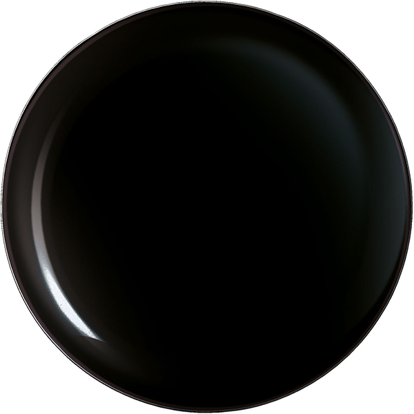Тарелка мелкая «Эволюшн Блэк»; стекло; D=270,H=18мм; черный