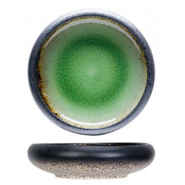 Тарелка «Фервидо»; керамика; ,H=4см; зелен.
