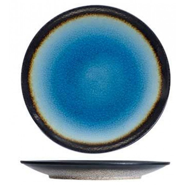 Тарелка мелкая «Фервидо»; керамика; D=265,H=20мм; голуб.
