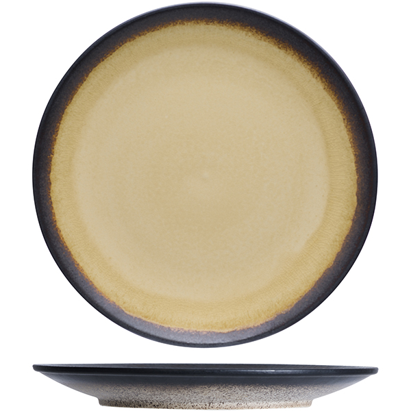 Тарелка мелкая «Фервидо»; керамика; D=265,H=25мм; желт.