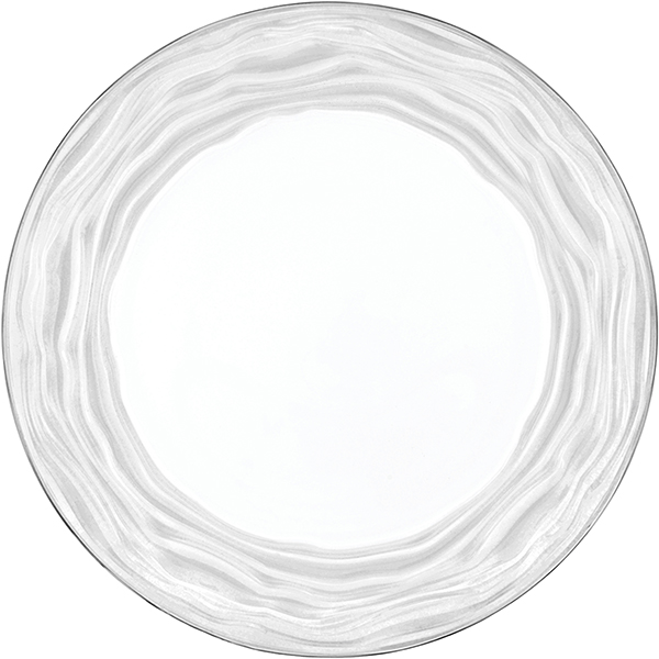 Тарелка мелкая «Оази»; стекло; D=28см; прозрачный
