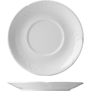 Блюдце «Мелодия»; материал: фарфор; диаметр=16, высота=2 см.; белый