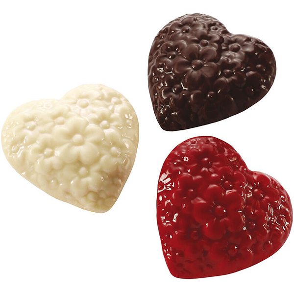 Форма для шоколада «Сердце»[8шт]  пластик  H=11, L=275/55, B=55мм Matfer