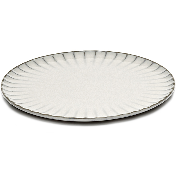 Тарелка «Инку»; керамика; D=240, H=17мм; белый