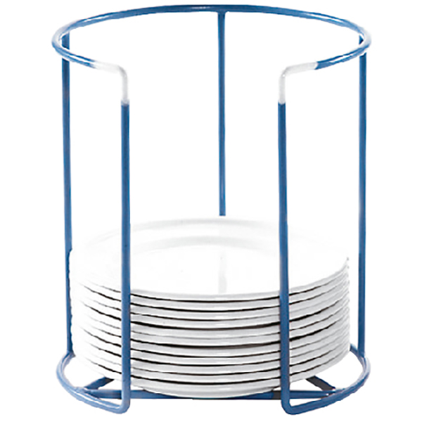 Подставка для тарелок; сталь нержавеющая; D=25, H=30см; синий