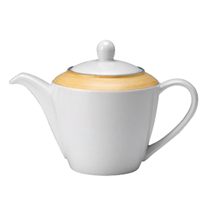 Чайник «Рио Йеллоу»; фарфор; 0, 6л; белый, желт.
