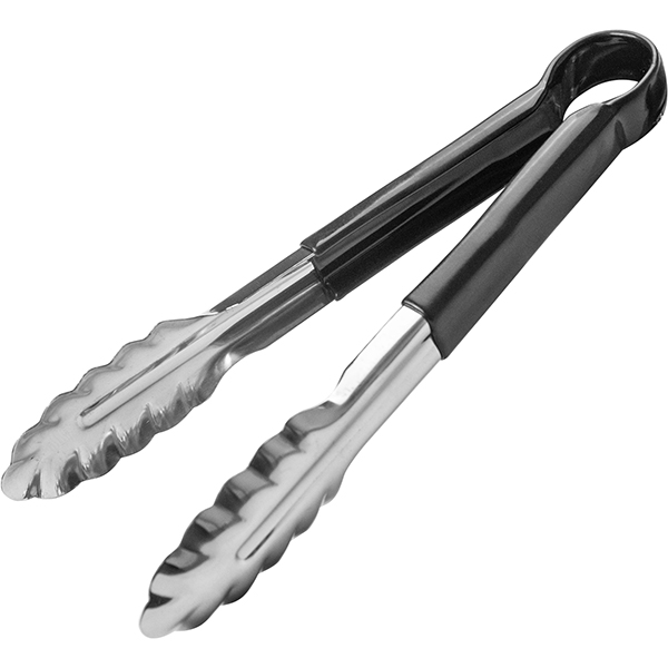 Щипцы черная ручка «Проотель»  сталь нержавеющая, резина  , L=240/85, B=40мм Prohotel