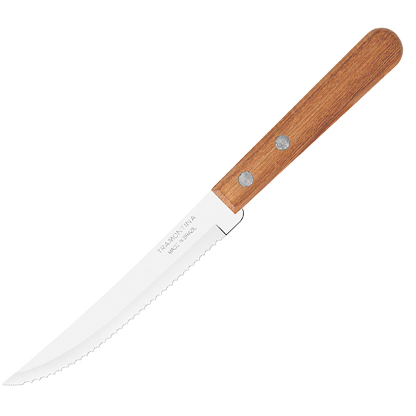Нож для стейка  сталь нержавеющая, дерево  , L=12, 5см Tramontina