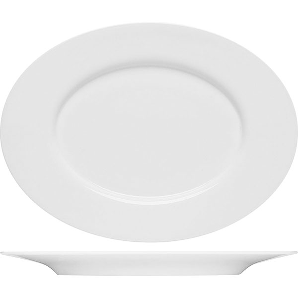 Блюдо овальное «Пьюрити»; фарфор; , L=24см; белый
