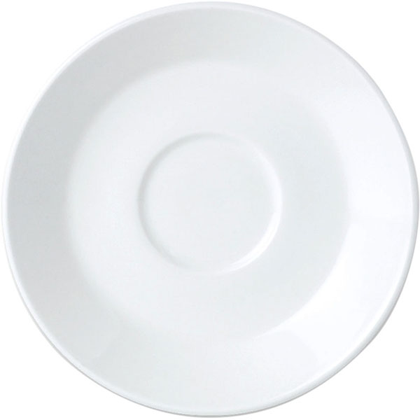Блюдце «Симплисити Вайт»; материал: фарфор; диаметр=15.5 см.; белый