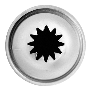 Насадка кондитерская «12-конечная звезда»; сталь нержавеющая; D=22/12, H=30мм; металлический