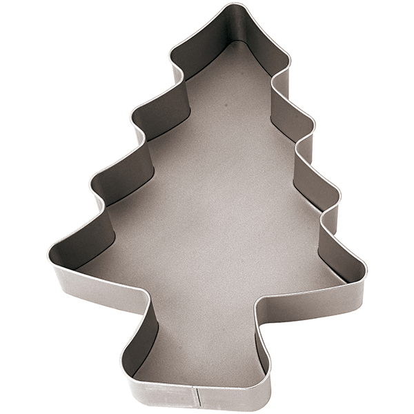 Форма для выпечки «Ель»; сталь, антипригарное покрытие; , H=45, L=310, B=225мм; серый