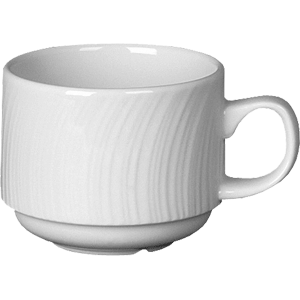 Чашка кофейная «Спайро»; фарфор; 85мл; D=60, H=45, L=85мм; белый