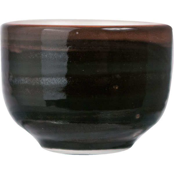 Стопка для саке «Кото»; фарфор; 50мл; D=50, H=35мм; черный, коричнев.