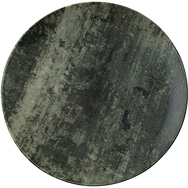 Тарелка «Эншент Волл»; фарфор; D=27, 5см; серый
