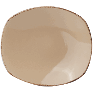 Тарелка глубокая овальная «Террамеса вит»; материал: фарфор; высота=6, длина=31, ширина=26 см.; бежевая