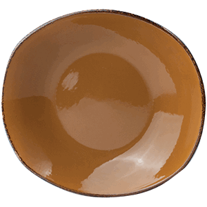 Тарелка глубокая овальная «Террамеса мастед»; материал: фарфор; высота=6, длина=31, ширина=26 см.; светло-коричневая
