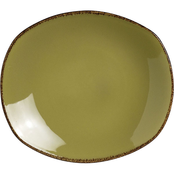 Тарелка мелкая овальная «Террамеса олива»  материал: фарфор  высота=15, длина=205, ширина=180 мм Steelite