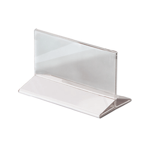Подставка для карточек резерв.; пластик; высота=10, длина=15, ширина=8 см.; прозрачный, белый