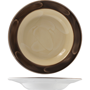 Тарелка для пасты «Пепперкорн»; материал: фарфор; 600 мл; диаметр=30 см.; коричневый,бежевая