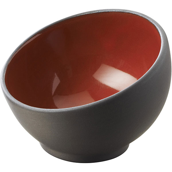 Салатник для комплимента; материал: фарфор; 30 мл; диаметр=7, высота=5 см.; цвет: черный, красный