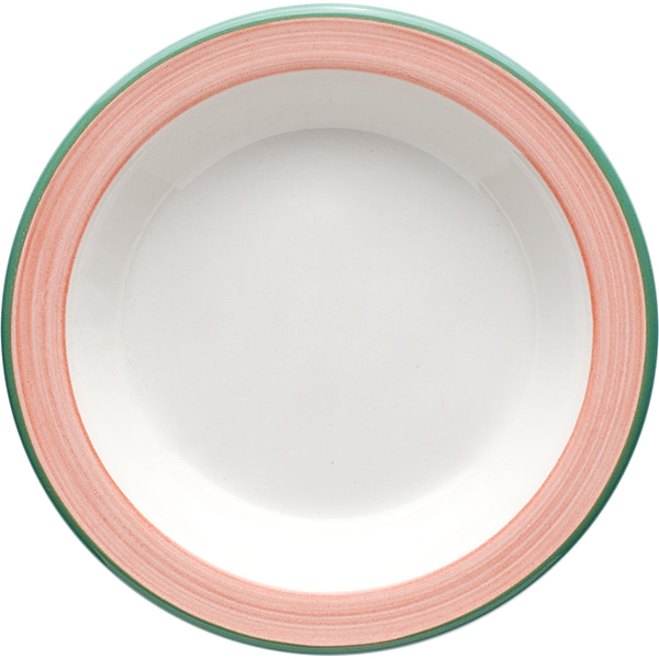 Тарелочка для масла «Рио Пинк»; материал: фарфор; диаметр=11, высота=2 см.; белый, розовый