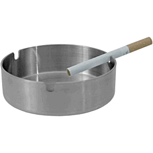 Пепельница; сталь; диаметр=97, высота=34 мм; металлический
