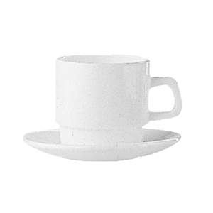 Чашка чайная «Ресторан»; стекло; 225 мл; диаметр=75, высота=70, длина=100 мм; белый