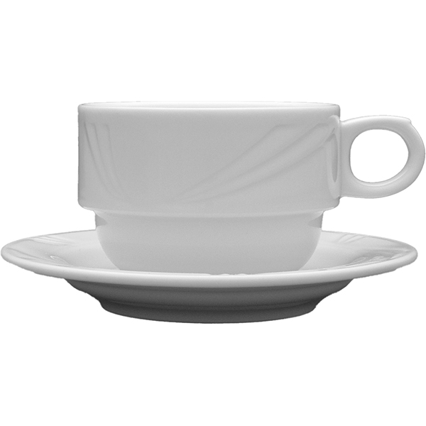Чашка кофейная «Аркадия»; материал: фарфор; 160 мл; диаметр=7.5, высота=5.5, ширина=11 см.; белый