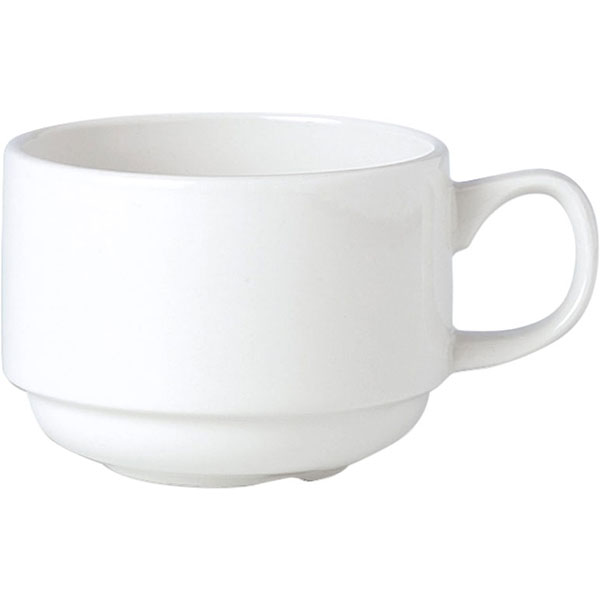 Чашка кофейная «Симплисити вайт-Сли млайн»; материал: фарфор; 100 мл; диаметр=6.5, высота=5, длина=8.5 см.; белый