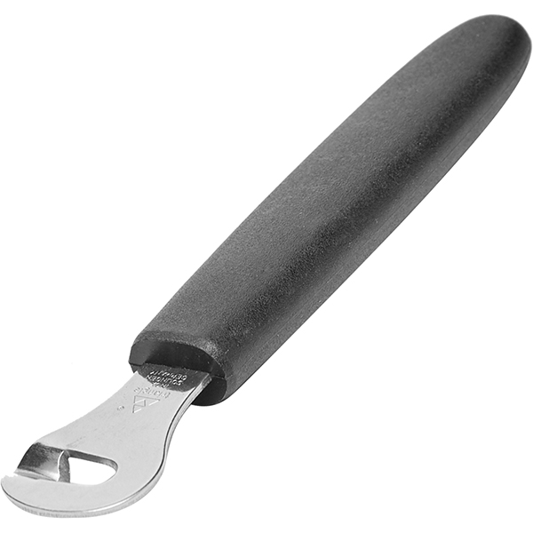 Нож карбовочный; пластик, сталь нержавеющая; высота=10, длина=170, ширина=60 мм; цвет: черный,металлический