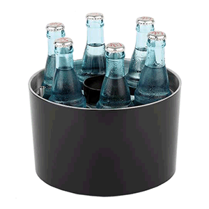 Емкость для охлаждения бутылок (6 бутылок и открывалка)  пластик, сталь нержавеющая  диаметр=230/67, высота=140 мм APS