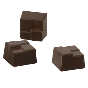 Форма для шоколада «Плетеный квадрат» [28 шт]; поликарбонат; высота=1.6, длина=2.6, ширина=2.6 см.