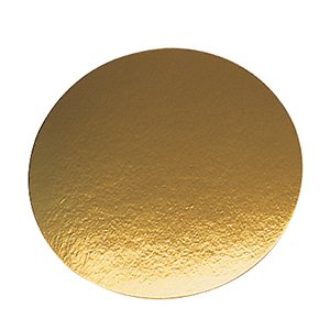 Подложка для кондитерских изделий (100 штук); картон; диаметр=22 см.; цвет: золотой