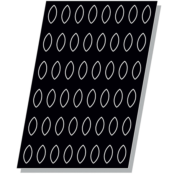Форма кондитерская «Овал.тарталетки» (48 штук)  материал: силикон  высота=11, длина=600, ширина=400 мм Paderno