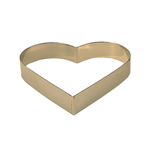 Форма кондитерская «Сердце»; сталь нержавеющая; диаметр=220, высота=35 мм