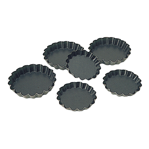 Форма кондитерская рифленая (25 штук); сталь, антипригарное покрытие; диаметр=65, высота=10 мм