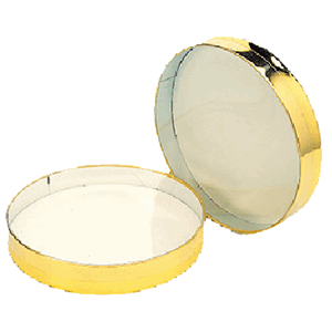 Упаковка кондитерская диаметр=18,h=3 см. с крышкойцвет: золото