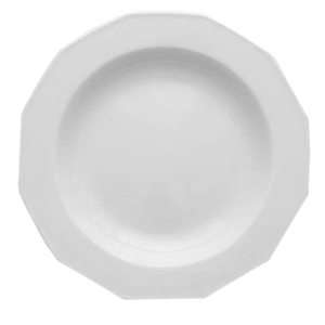 Тарелка глубокая «Меркури»; материал: фарфор; диаметр=22.5 см.; белый