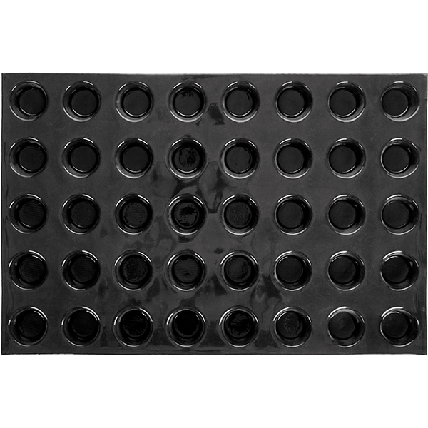 Форма кондитерская «Маффин» (40 штук); материал: силикон; диаметр=51, высота=29 мм; цвет: черный