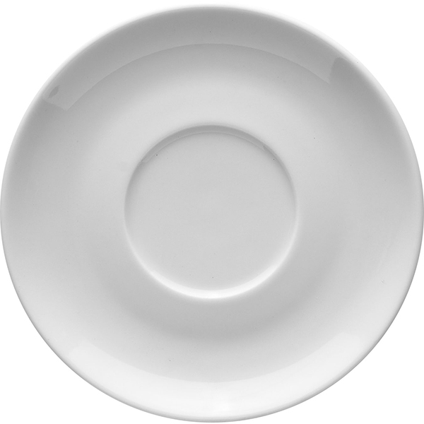 Блюдце «Джино»; материал: фарфор; диаметр=15 см.; белый