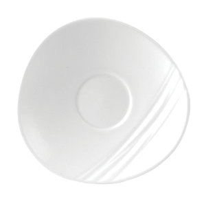 Блюдце «Органикс»; материал: фарфор; диаметр=150, высота=25 мм; белый