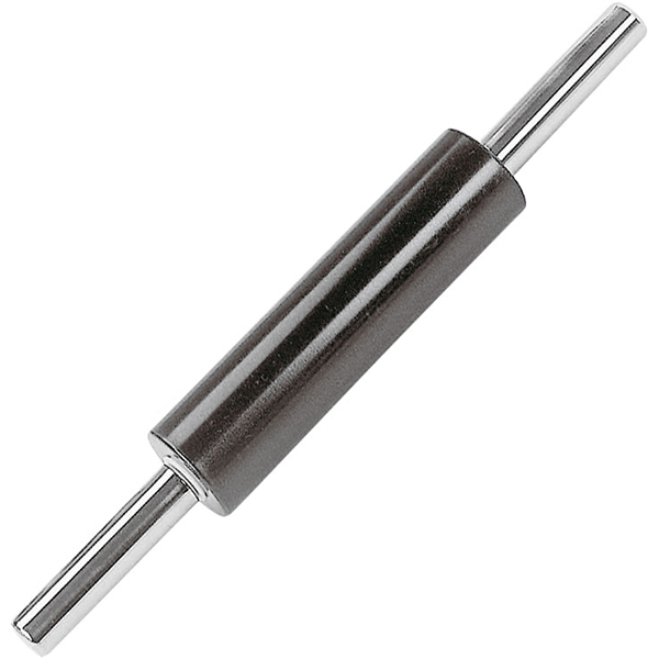 Скалка; антипригарное покрытие, сталь нержавеющая; диаметр=55, длина=200 мм; цвет: черный,металлический