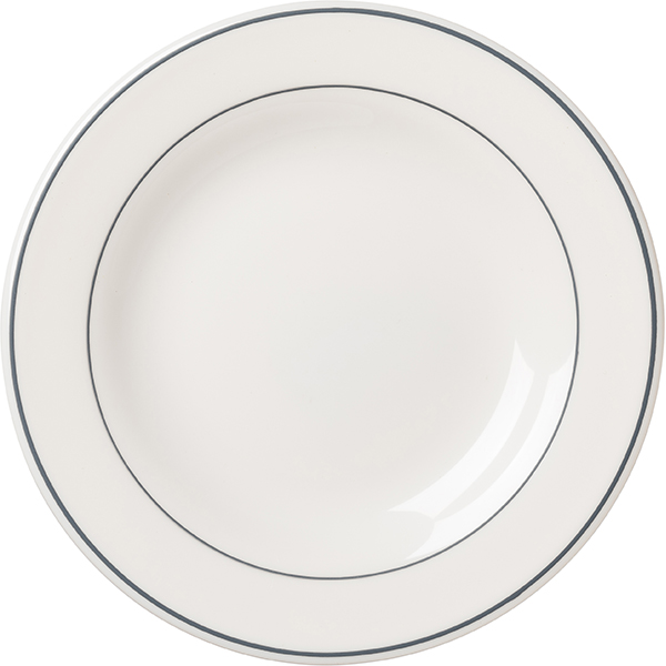 Тарелка пирожковая «Рисепшн»; стекло; диаметр=15.5, высота=1.5 см.; слоновая кость,серый