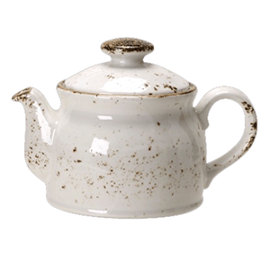 Чайник «Крафт»; материал: фарфор; 425 мл; диаметр=7.5, высота=11.4, длина=17 см.; белый