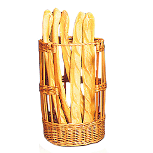 Корзина плетеная для хлеба; полипропилен; диаметр=30, высота=51 см.; св. дерево