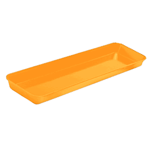 Поднос прямоугольный; поликарбонат; диаметр=0.1, высота=0.5, длина=76.2, ширина=21.4 см.; оранжевый цвет