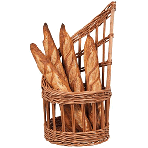 Корзина плетеная для хлеба; полиротанг; диаметр=28, высота=85.5 см.; светло-коричневая