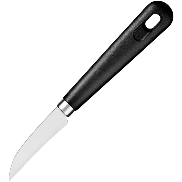 Нож для ка штана; сталь, пластик; высота=1, длина=14, ширина=1.8 см.; цвет: черный,металлический