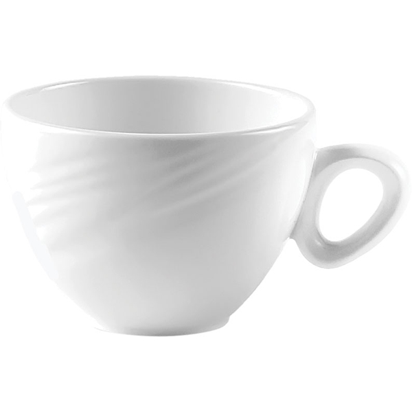 Чашка чайная «Органикс»; материал: фарфор; 265 мл; диаметр=100, высота=73, длина=127 мм; белый